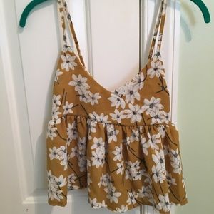 Yellow Floral Croptop
